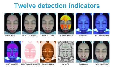 9 Languages Skin Analysis Machine , Portable Skin Analyzer ABS Material
