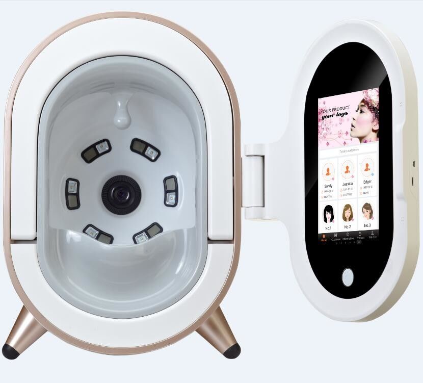 Golden Color Portable Skin Analysis Machine RGB Spectrum 1 Year Warranty